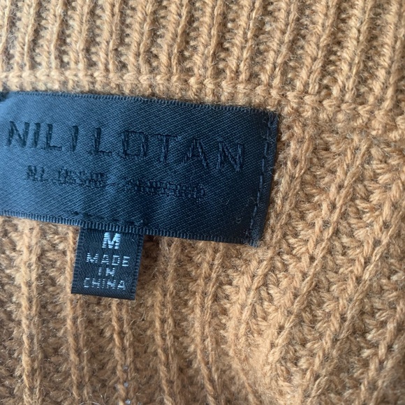 Nili Lotan Brown High-Neck Sweater - Picture 5 of 7